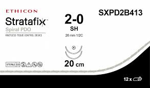 2-0 Stratafix Spiral PDS Plus Knotless Tissue Control Device, 4" + 4" SH Taper,  Expired/Discounted, 12/Box