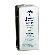 Avant Gauze Sponge 4" x 4" x 4-Ply Nonsterile, 200/Pack