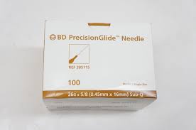 BD PrecisionGlide Needle, 26g x 5/8, 100/Box