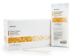 Cotton-Tipped Applicators, 6" Wood Shaft, Non-Sterile, 100/Pack 10 Packs/Box