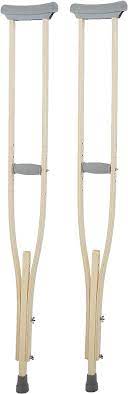Wooden Crutch, Adult, 49-61", 1 Pair