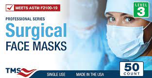 Mask Laser Surgical Tie Astm Level 3  50/Box