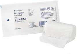 Dermacea Gauze Roll, 3-Ply 3" x 4 1/8yd., Sterile, 96 Rolls/Box