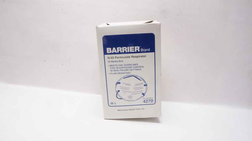 Barrier N-95 Particulate Respirator Mask, M/L, 20/Box