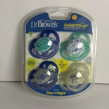 Advantage Day & Night Pacifiers, 4/Pack