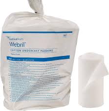 Webril Cotton Undercast Padding, Regular Finish, 3" x 12', 12/Pack