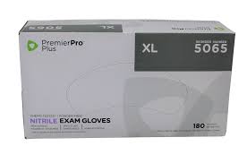 Exam Gloves, Nitrile Powder Free, Fingertip Textured, XL, 180/Box