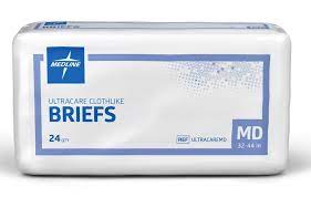 Incontinence, Briefs Disposable, Ultra Care, Med 32-44", 24/case