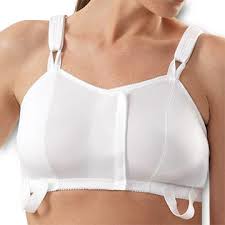 Post Surgical Bra, Therapeutic Breast Support With Removable Drain-Bulb Holders, Large Fits 38-40, 1/Box