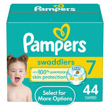 Pampers Swaddlers Diapers, Size 7, 44/Case
