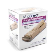 Pre-Set Safety Lancet Medium Flow, 23G 1.8mm Sterile, 200/Box