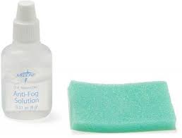 Anti-Fog Solution Kit, 0.21oz Solution & Adhesive Backed Sponge, 20/Box