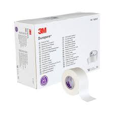 3M Durapore Surgical Tape, 1"x 10yds., 12/Box