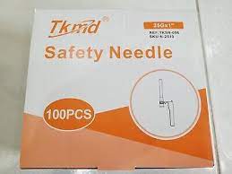 TKMD Safety Needle, 25g x 1", 100/box