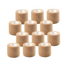 Cohesive Bandages, 1" x 5yds Tan, Non-Sterile, 30 Rolls/Box
