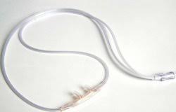 AirLife Nasal Oxygen Cannula, Curved, Non- Flared Tip w/7 Ft Tubing, 50/Box