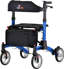 Monarch Adventure Foldable Rollator, Blue, NEW, 1/Box
