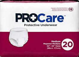 Incontinence, Adult ProCare Protective Underwear, Medium, 20/Pack