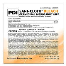 Sani-Cloth Germicidal Disposable Wipes, Bleach, Extra Large 11.5" x 11.75", 120 Wipes/Case