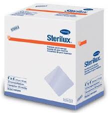 Sterilux Premium Gauze Sponge, 4" x 4" 12-Ply, 2/Pk, 25 Packs/Box