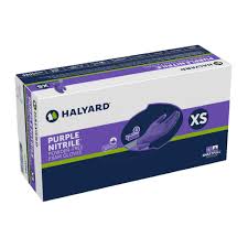 Exam Gloves, Purple Nitrile Powder-Free, XS, Expired/Discounted, 100/Box