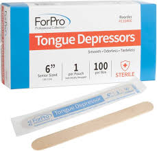 Tongue Depressors 6". 100/Box