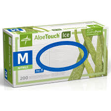 Exam Gloves, AloeTouch Ice Nitrile, Powder Free, Medium, 200/Box