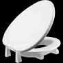 Asurance Elongated White Plastic Raised Toilet Seat 3"Each