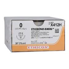 0 Ethibond Excel Green Braided Non-Absorbable Suture, 30" CT-2 Taperpoint, Expired/Discounted, 36/Box