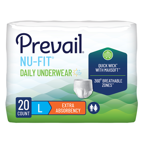 NU-FIT Underwear Large 44"-58" 80/Case
