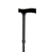 Derby Handle Adjustable Folding Cane Black, Each
