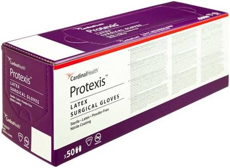Protexis Latex Surgical Gloves, Sterile, Powder-Free, Nitrile Coating, Smooth Finish, Straight Finer, Size 6, 50/Box