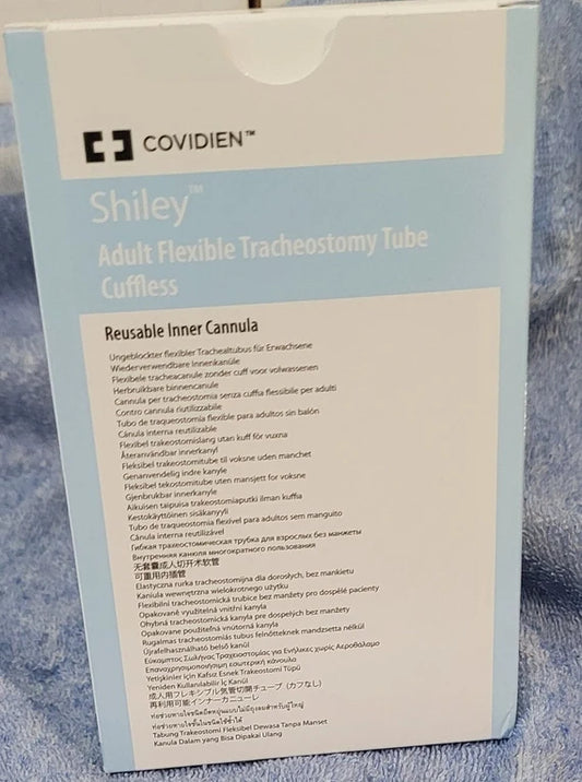 Shiley Adult Flexible Tracheostomy Tube, Cuffless, Reusable Inner Cannula, 8.0mm I.D., 11.4mm O.D., 1/Box