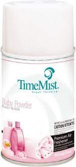 TimeMist Premium Air Freshener, Baby Powder Scent, 5.3oz, 12/Box