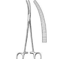 Vanderbilt University Vessel Forceps, 8 3/4" Curved Serrated, Each