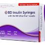 Ultra-Fine Insulin Syringes Needle 31g 3/10cc 5/16", 90/Box