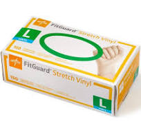 FitGuard Stretch Vinyl Exam Gloves Large, 150/Box