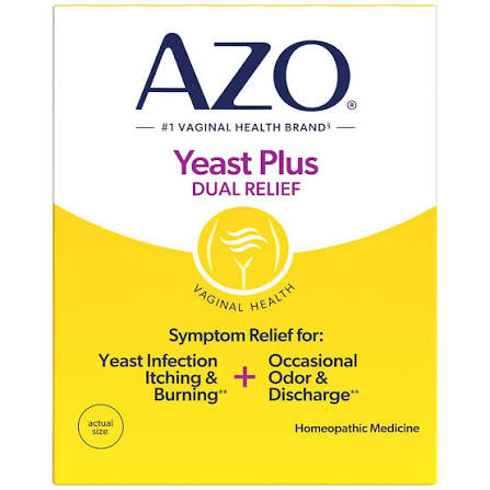 AZO Yeast Plus Dual Relief Homeopathic, Tablets 60/Box, 18/Case