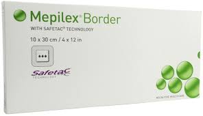 Mepilex Border Post-Op Surgical Dressing 4" x 12" Self-Adherent, Sterile, 5/Box