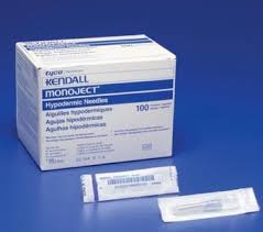Kendall Monoject Hypodermic Needle, 25g x 1 1/2", Sterile, 100/Box