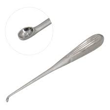 Bruns Curette Oval Cup, 9" Angled, Size 2, Each