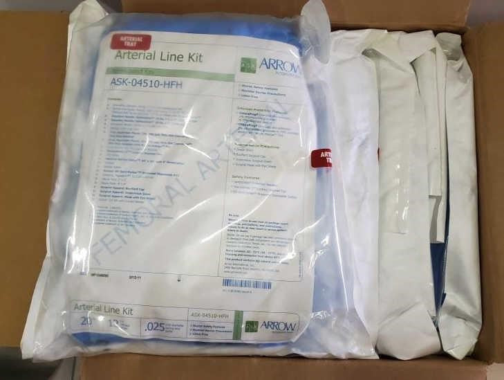 Arterial Line Kit 20G x 5" Indwelling Catheter Sterile 5/Box