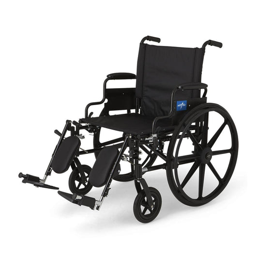 K4 Extra-Wide Lightweight Wheelchair with Removable Desk-Length Arms and Elevating Leg Rests, 350 lb. Weight Capacity, 22" Width, Used