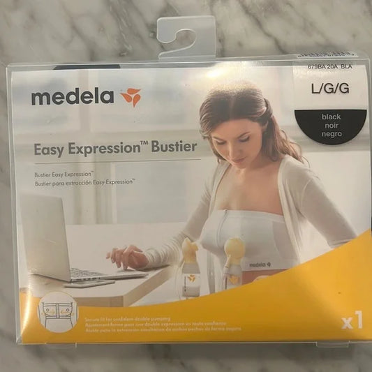 Medela Easy Expression Bustier, Large, Black, 1/Ea