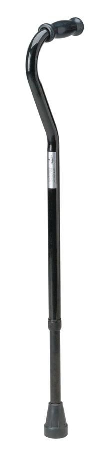 Bariatric Offset Handle Cane Black Adjustable 500 lb Capacity, Each
