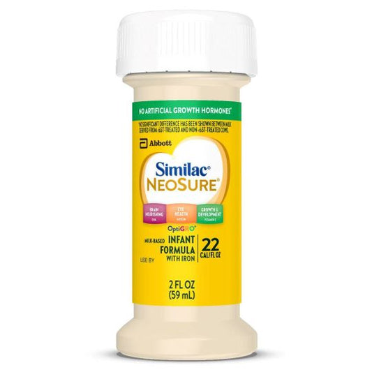 Similac NeoSure Milk-Based Infant Formula w/Iron, For Premature Babies, Read to Feed, 2fl oz. Bottles, 48/Case