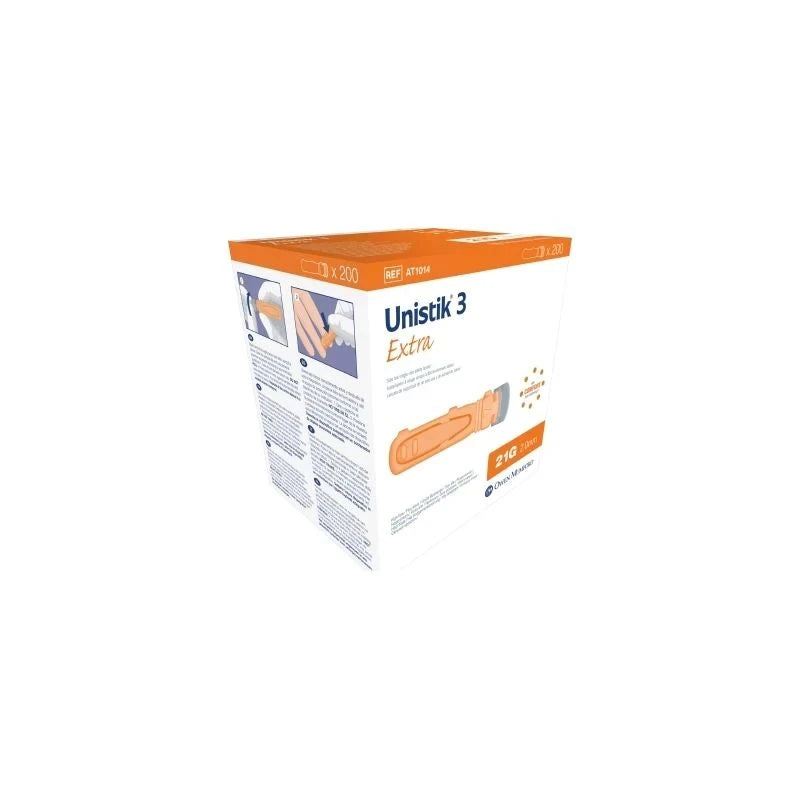 Safety Lancet Unistik 3 Extra 21 Gauge 200/Box
