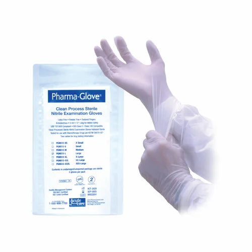 Exam Gloves Nitrile P.F. Medium 12" , Pair Sterile, 200/Case