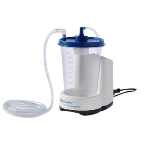 PureWick Urine Collection System Kit: 2000cc Collection Canister with Lid, Pump Tubing, Collector Tubing, Elbow, and Power Cord, 1 Kit