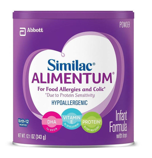 Similac Alimentum Hypoallergenic Infant Formula w/Iron, 12.1 oz. Powder Cans, 6/Case